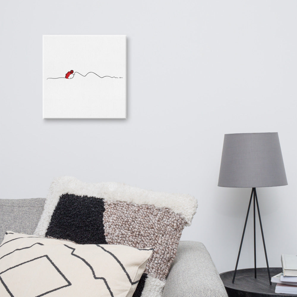 Special Nr. 18 "Schlafende Frau"-Leinwand-JUDITH CLARA-40x40 cm Leinwand-one-line-art