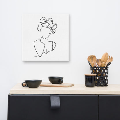 Special Nr. 16 "Bad Hair Day"-Leinwand-JUDITH CLARA-40x40 cm Leinwand-one-line-art