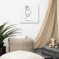 Mutter und Kind Nr. 2-Leinwand-JUDITH CLARA-40x40 cm Leinwand-one-line-art