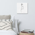 Mutter und Kind Nr. 5-Leinwand-JUDITH CLARA-40x40 cm Leinwand-one-line-art