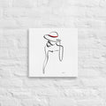 Special Nr. 1 "Frau mit Hut"-JUDITH CLARA-40x40 cm Leinwand-one-line-art