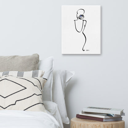 Special Nr. 13 "Abendkleid"-Leinwand-JUDITH CLARA-40x50 cm Leinwand-one-line-art