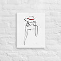 Special Nr. 1 "Frau mit Hut"-JUDITH CLARA-40x50 cm Leinwand-one-line-art