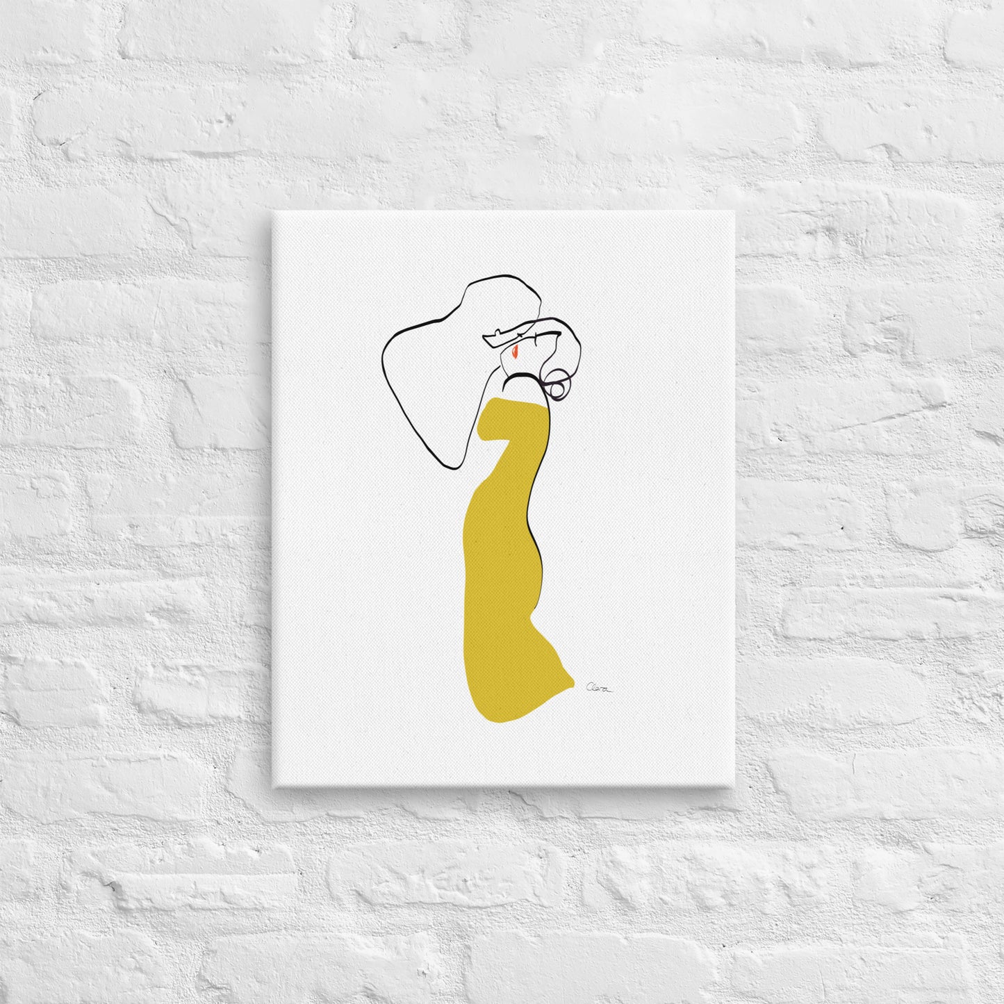 Special Nr. 29 ‚Der Kuss‘-JUDITH CLARA-40x50 cm Leinwand-one-line-art