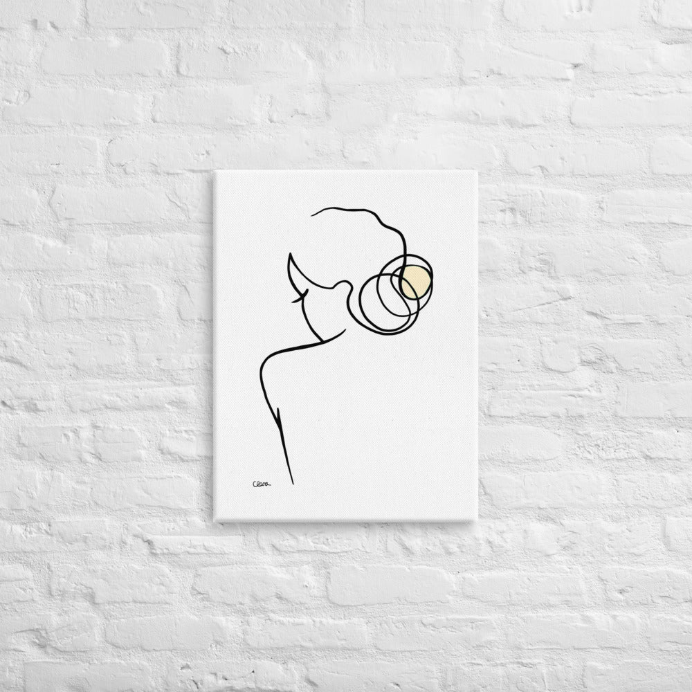 Special Nr. 24 "Goldmarie"-JUDITH CLARA-40x40 cm-one-line-art