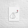 Frauen am Weinen Nr. 9 ROSÉ-Leinwand-JUDITH CLARA-45x60 cm Leinwand-one-line-art