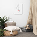 Special Nr. 27 'Herz im Bauch'-JUDITH CLARA-45x60 cm Leinwand-one-line-art