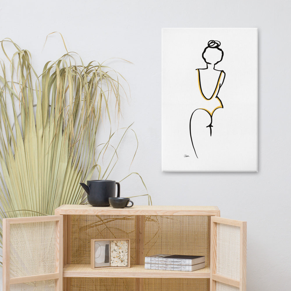 Special Nr. 12 "Sommer in Gelb"-Leinwand-JUDITH CLARA-40x50 cm Leinwand-one-line-art