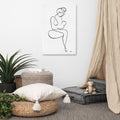 Mutter und Kind Nr. 1-Grußkarte-JUDITH CLARA-60x90 cm Leinwand-one-line-art