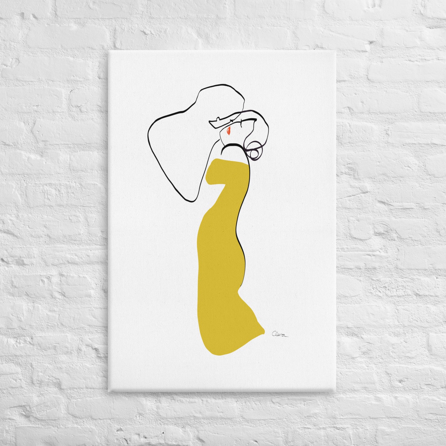 Special Nr. 29 ‚Der Kuss‘-JUDITH CLARA-60x90 cm Leinwand-one-line-art