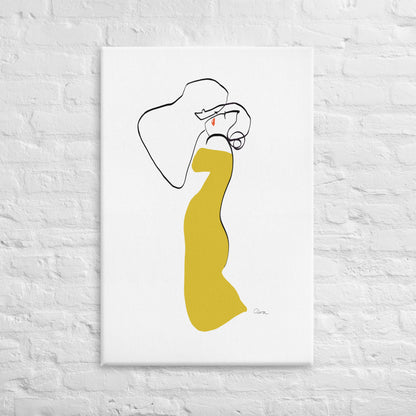 Special Nr. 29 ‚Der Kuss‘-JUDITH CLARA-60x90 cm Leinwand-one-line-art