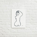 Special Nr. 15 "Badezimmer"-Leinwand-JUDITH CLARA-40x40 cm Leinwand-one-line-art