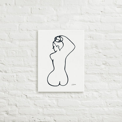 Special Nr. 15 "Badezimmer"-Leinwand-JUDITH CLARA-40x40 cm Leinwand-one-line-art