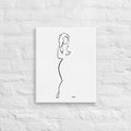 Mutter und Kind Nr. 3-Leinwand-JUDITH CLARA-30x40 cm (zartweiß) Papier 300g-one-line-art