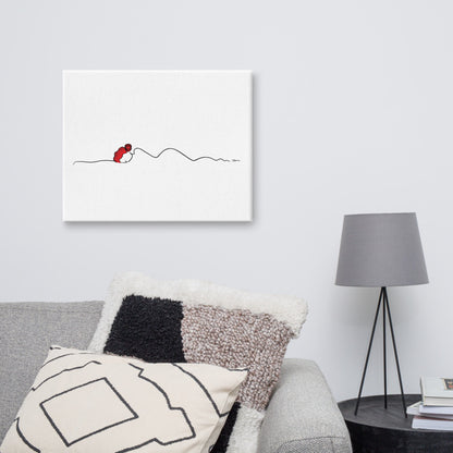 Special Nr. 18 "Schlafende Frau"-Leinwand-JUDITH CLARA-50x40 cm Leinwand-one-line-art