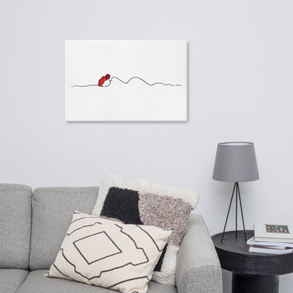 Special Nr. 18 "Schlafende Frau"-Leinwand-JUDITH CLARA-90x60 cm Leinwand-one-line-art