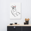 Frauen und Bücher Nr. 5-Kunstdruck-JUDITH CLARA-60x90 cm Leinwand-one-line-art