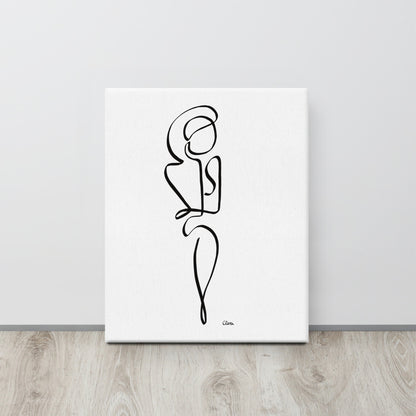 Special Nr. 10 "Madame Royale"-Leinwand-JUDITH CLARA-40x50 cm Leinwand-one-line-art