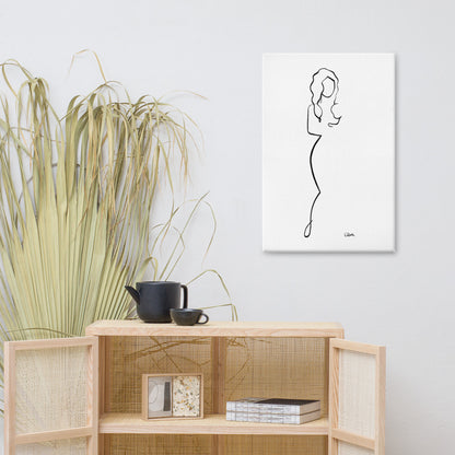 Mutter und Kind Nr. 3-Leinwand-JUDITH CLARA-60x90 cm Leinwand-one-line-art