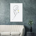 Frauen am Weinen Nr. 10-Kunst-JUDITH CLARA-60x90 cm Leinwand-one-line-art