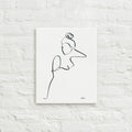 Special Nr. 11 "Mond_Tag"-Leinwand-JUDITH CLARA-30x40 cm (zartweiß) Papier 300g-one-line-art