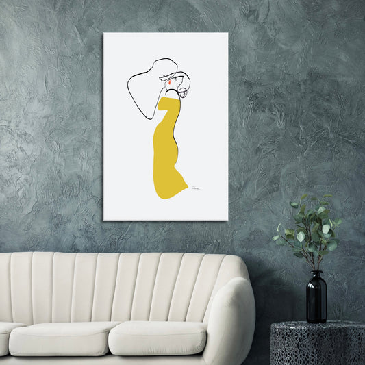Special Nr. 29 ‚Der Kuss‘-JUDITH CLARA-40x40 cm Leinwand-one-line-art