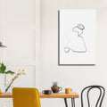 Kaffee oder Tee? Nr. 6-JUDITH CLARA-60x90 cm Leinwand-one-line-art