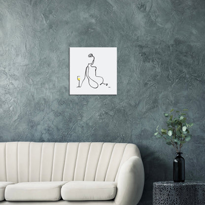 Frauen am Weinen Nr. 8-Kunst-JUDITH CLARA-40x40 cm Leinwand-one-line-art