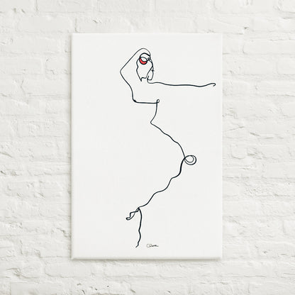 Special Nr. 20 "Tänzerin"-Leinwand-JUDITH CLARA-40x40 cm Leinwand-one-line-art