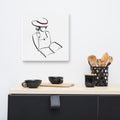 Frauen und Bücher Nr. 5-Kunstdruck-JUDITH CLARA-40x40 cm Leinwand-one-line-art