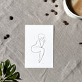 Kaffee oder Tee? Nr. 8-JUDITH CLARA-10x15 cm (zartweiß) Papier 300g-one-line-art