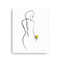 Special Nr. 6 "Rapunzel"-Leinwand-JUDITH CLARA-30x40 cm (zartweiß) Papier 300g-one-line-art