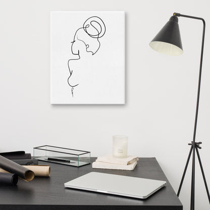 Special Nr. 22 "Seitenblick"-Leinwand-JUDITH CLARA-40x50 cm Leinwand-one-line-art