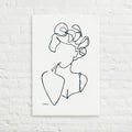 Special Nr. 16 "Bad Hair Day"-Leinwand-JUDITH CLARA-40x40 cm Leinwand-one-line-art