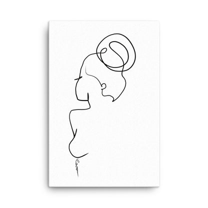 Special Nr. 22 "Seitenblick"-Leinwand-JUDITH CLARA-40x40 cm Leinwand-one-line-art