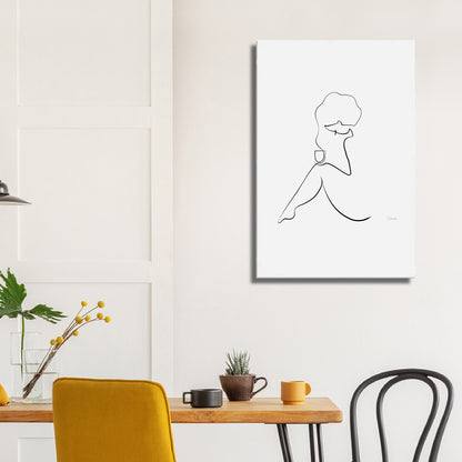 Kaffee oder Tee? Nr. 7-JUDITH CLARA-60x90 cm Leinwand-one-line-art