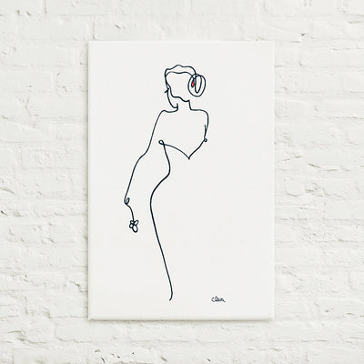 Special Nr. 21 "Blumenfrau"-Leinwand-JUDITH CLARA-40x50 cm Leinwand-one-line-art