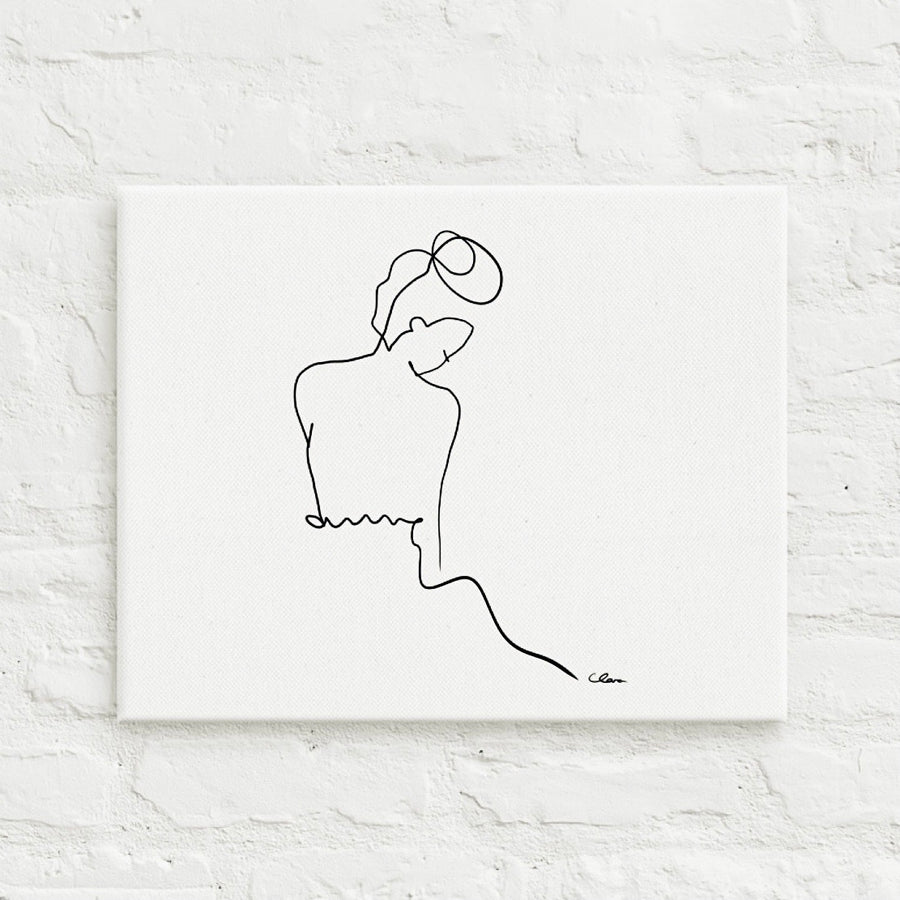 Special Nr. 23 "Frau im Sein"-Leinwand-JUDITH CLARA-40x40 cm Leinwand-one-line-art