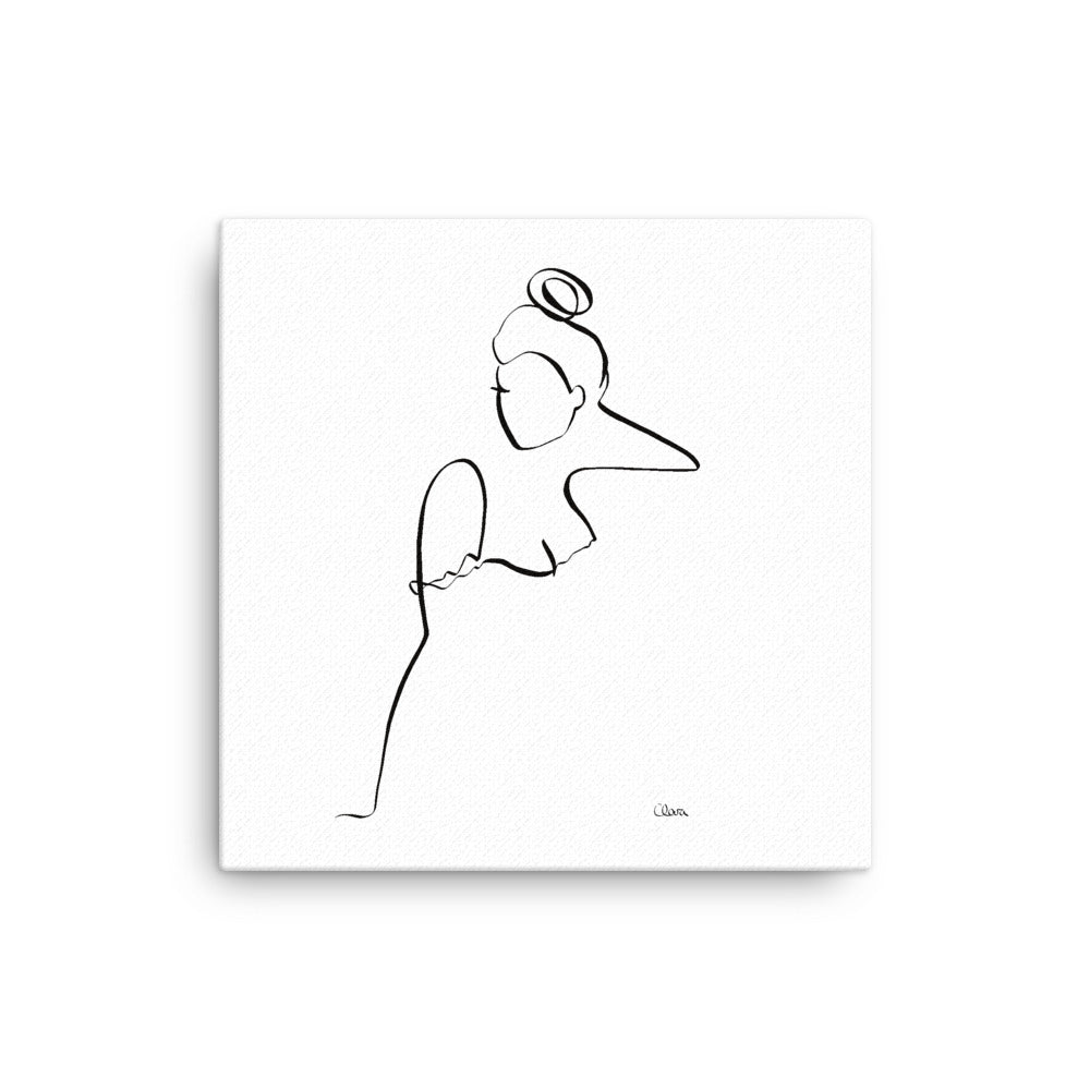 Special Nr. 11 "Mond_Tag"-Leinwand-JUDITH CLARA-40x40 cm Leinwand-one-line-art