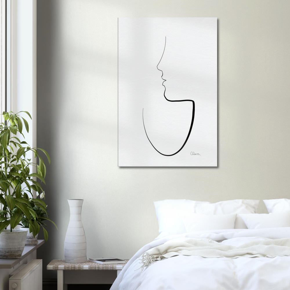 Kaffee oder Tee ? Nr. 9-JUDITH CLARA-30x40 cm (zartweiß) Papier 300g-one-line-art
