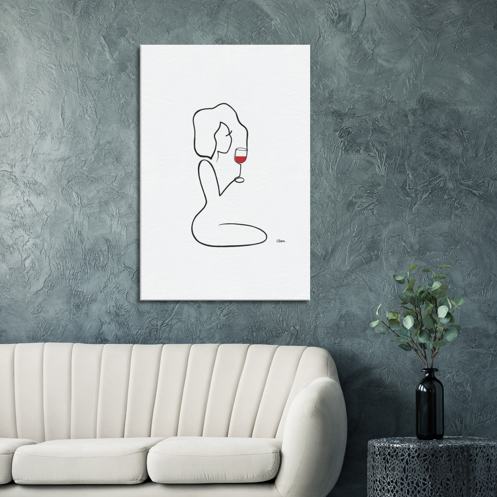 Frauen am Weinen Nr. 4-Kunst-JUDITH CLARA-60x90 cm Leinwand-one-line-art