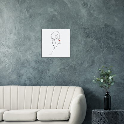 Frauen am Weinen Nr. 10-Kunst-JUDITH CLARA-30x40 cm (zartweiß) Papier 300g-one-line-art