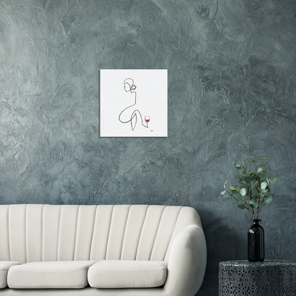 Frauen am Weinen Nr. 3-Kunst-JUDITH CLARA-40x40 cm Leinwand-one-line-art